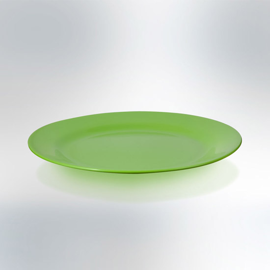 Plate Green & Pink